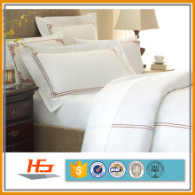 roupa de cama branca do algodão luxuoso para o hotel / hospital / home